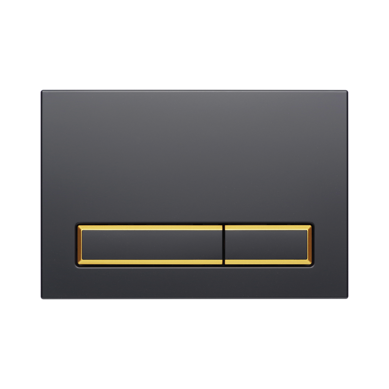 KK-POL 350/PPC/201-00-06 (SPP/012/0/K) M08 V4 Пластиковая панель смыва для инсталляции, цвет черный матовый/золото матовое