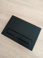 KK-POL 350/PPC/142-00-07 M08 Пластиковая панель смыва для инсталляции, цвет черный матовый/черный глянец