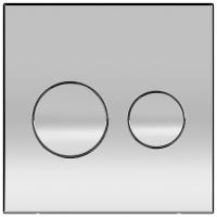 KK-POL 350/PPG/009-00-00(SPP/177/0/K) UNI Пластиковая панель смыва для инсталляции, цвет хром глянец