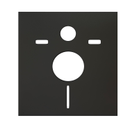 KK-POL 350/A/110-00-00 (AKC/110/0/T) Звукоизолирующий комплект для подвесного унитаза, биде (черн)