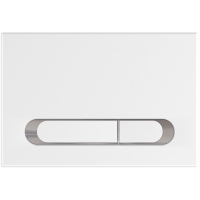 KK-POL 350/PPB/062-00-03 M09 V1 Пластиковая панель смыва для инсталляции, цвет белый глянец/хром глянец