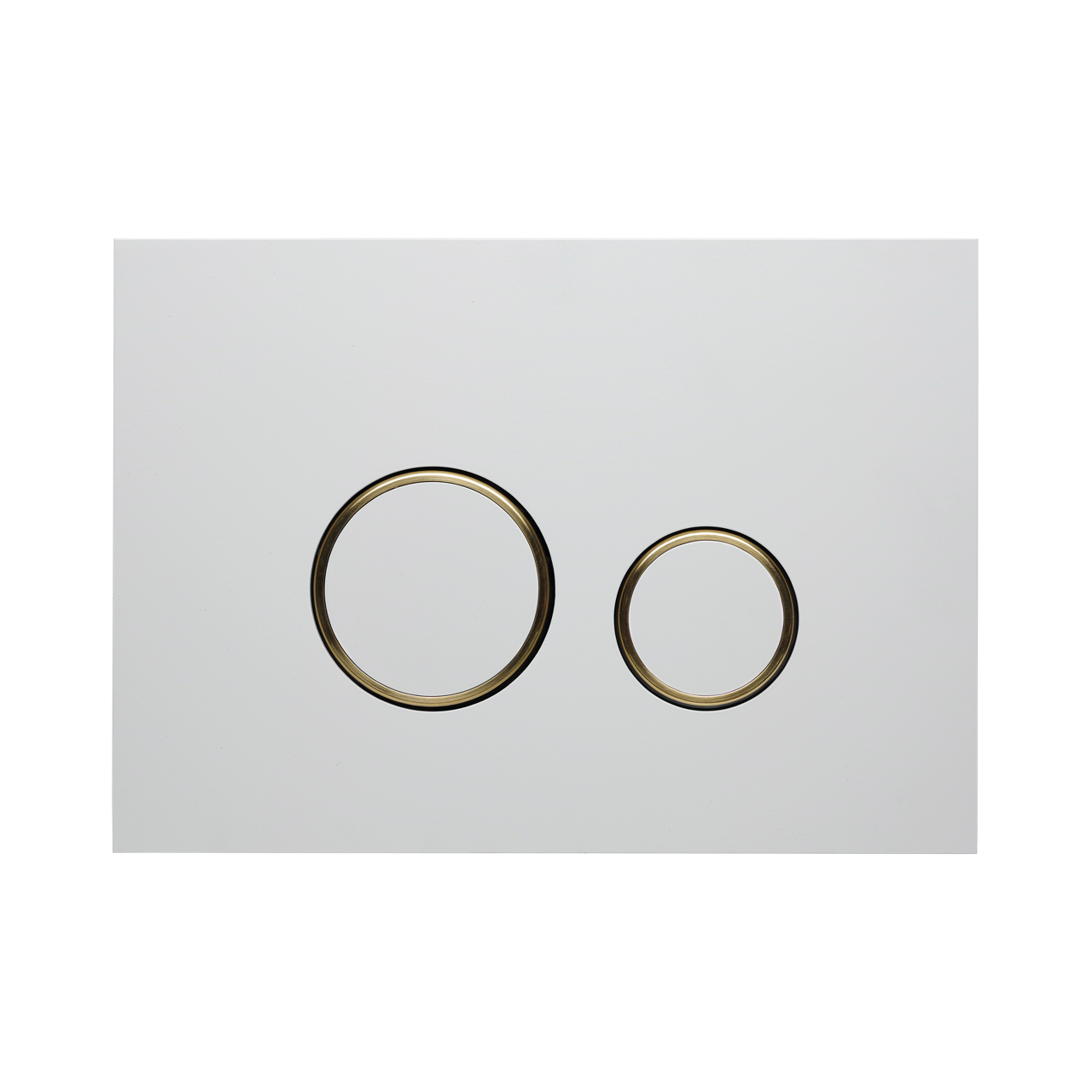 KK-POL 350/AFS/057-30-00 AQUAFIORI SFERA Металлическая панель смыва для инсталляции, цвет белый матовый/золото матовое