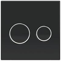 KK-POL SPP/178/0/K UNI Пластиковая панель смыва для инсталляции, цвет черный матовый/хром глянец