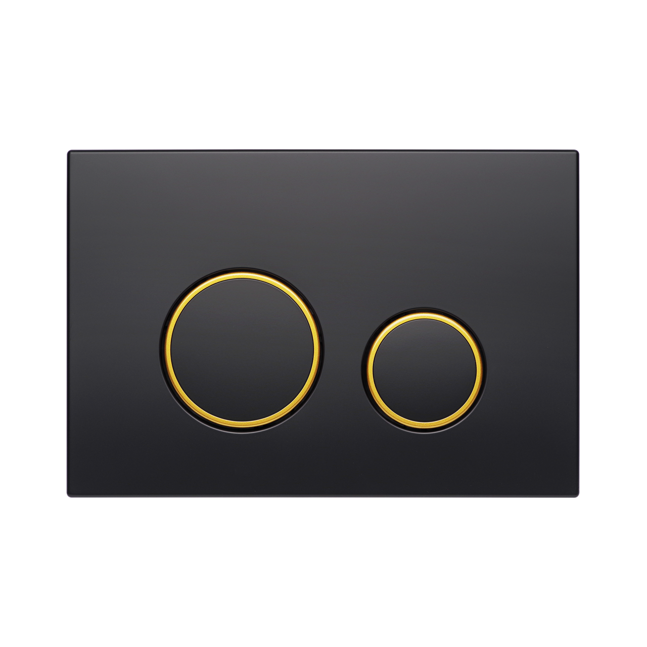 KK-POL 350/PPC/202-00-05 (SPP/016/0/K) M11 V3 Пластиковая панель смыва для инсталляции, цвет черный матовый/золото глянец